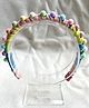 FOLLOW THE NEEDLE Beads Embellished Tee Yarn Hair Band - Purple Blue Red & Yellow