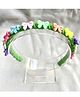 FOLLOW THE NEEDLE Bows Embellished Handmade Hair Band - Green