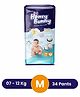 Honey Bunny Everyday Baby Pants Diapers with Wetness Indicator, Silky Soft - Bubble sheet, Medium - (7-12 kgs) Pack of 34 (Medium)