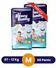 Honey Bunny Everyday Baby Pants Diapers with Wetness Indicator, Silky Soft - Bubble sheet, Medium -(34 pcs) ( Pack of 2 ) - M (68 pcs)