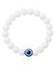 Kailash Creation Evil Eye Adjustable Stretch Fit Bracelet for Women - Milky White | Pack of 1
