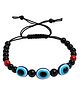 Kailash Creation Adjustable Evil Eye Handmade Nazar Battu Bracelet with Black Thread | Pack of 1