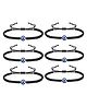 Kailash creation Evil Eye Black Thread Nazariya Bracelet for Protection & Good Luck | Pack of 6
