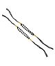 Kailash creation Black & White Beads Nazar Thread Bracelet  | Pack of 2