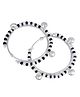 Kailash creation Black-White Crystal Beads Baby Nazariya Bracelet with Ghungroo | Pack of 2