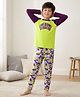 Pine Kids Single Jersey Knit Full Raglan Sleeves With Awesome Dreamer Text Print - Limegreen
