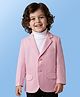 Mark & Mia Knit Full Sleeves Party Blazer with Turtle Neck  Inner Tee & Pocket Detailing - Pink