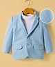 Mark & Mia Woven Full Sleeves Party Blazer with Turtle Neck  Inner Tee & Pocket Detailing - Light Blue