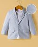 Mark & Mia Knit Full Sleeves Party Blazer with Turtle Neck  Inner Tee & Pocket Detailing - Light Blue
