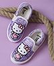 Kidsville Hello Kitty Featuring Character Designed Slip On Shoes - Purple
