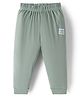 Ollypop Interlock Knit Full Length Lounge Pant With Text Badge - Sea Green