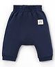 Ollypop Interlock Knit Full Length Diaper Leggings With Explore Patch - Navy Blue