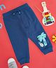 Pantaloons Baby Cotton Knit Pineapple Patch Detailed Lounge Pants - Navy Blue