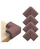 Baby Miniature L-Shaped Baby Safety Corner Protector Pack Of 4 - Brown