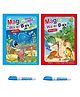 baby Miniature Reusable Magic Water Quick Dry Book Learning Toy Doodle and Scribble with Magic Doodle Pen - Pack of 2