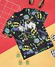 Pantaloons Junior 100% Cotton Knit DC Comics Featuring Half Sleeves Batman Logo Printed Tee - Black