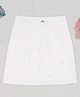 Pantaloons Junior Cotton Woven Floral Embroidered Skirt - Bright White