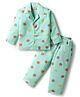 Rikidoos Full Sleeves Sun Printed Coordinating Night Suit Set - Light Pista