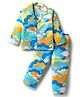 Rikidoos Full Sleeves Sun & Clouds Printed Coordinating Night Suit Set - Blue & Yellow