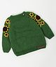 The Original Knit Knit Full Sleeves Sunflower Embroidered Sweater - Green