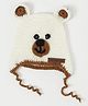 The Original Knit Polar Bear Embroidered Cap - Off White & Beige - Diameter - 30cm