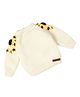 The Original Knit Full Sleeves Sunflowers Embroidered Sweater - Off - White