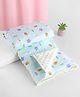 Babyhug Reversible Muslin Baby Blanket with Bubble Fabric Bear Bee Print - Green| New Born & Toddler Gifting| Machine Washable| Baby Safe| Travel Friendly| 0 - 12 Months