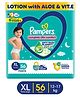 Pampers Complete Skin Comfort Pants, Anti-rash blanket, Lotion with Vitamin E & Aloe Vera,  Extra Large size baby Diapers, (XL) 56 Count, 12-17 kg