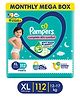 Pampers Complete Skin Comfort Pants, Anti-rash blanket, Lotion with Vitamin E & Aloe Vera,  Extra Large size baby Diapers, (XL) 112 Count, 12-17 kg
