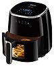 INALSA Air Fryer for Home|5.5 liter Capacity|Visible Window & Internal Light|1600 W with Smart AirCrisp Technology|6-In-1 Appliance With 8 Preset Menu & Digital Display (Tasty fry DW5.5) Black