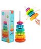 ADKD Rainbow Spinning Stacking Tower Montessori Sensory Learning Toy for Babies-Multicolor