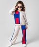 OLLINGTON ST. Cotton Knit Full Sleeves Brand Logo Printed Sweatshirts & Lounge Pant Set - Offwhite