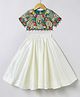 BYB Premium Silk Woven Half Sleeves Floral Hand Embroidered Lehenga Choli Set - Off White