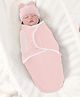 Baby Swaddle Wraps - Soft Cotton Swaddle Wrap, Organic Cotton Swaddle Wrap, Muslin Swaddle Wrap, Hooded Swaddle Wrap for Newborns - Breathable, and Safe Set Of 1-(Pink Plain)