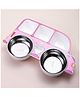 Bembika Stainless Steel Baby Feeding Plate  Durable, Non-Toxic, Compact Kids Crockery Set with Safety Utensils for Tiny Hands, Easy to Clean, Perfect Baby Dinner Set-(Pink Car Design)
