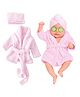 Bembika Photography Bath Robe  Newborn photography outfits & baby photography props | Designer baby clothes for newborn photo shoot clothes & themed baby Bath Robe -(Pink|3-6 Months)