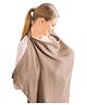 Bembika Baby Breastfeeding Cover - Stylish, Soft & Breathable Nursing Cover for Breastfeeding Feeding Covers for Nursing Mom Breast Feeding Maternity Cotton Apron Scarf-(Light Brown)