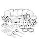 Classic Essentials Pack of 51 Stainless Steel Dinner Set for Home | Heavy Gauge Steel | Serving for 6 People Dinner Set (Silver)