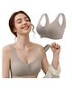 Bembika Maternity Bra Baby Feeding Bra, Stylish Nursing Bra for Mother Maternity Bras for Women Feeding Post Pregnancy Feeding Bra-(L Size Grey)