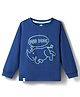 Pink Rabbit Single Jersey Knit Full Sleeves T-Shirt With Fun Dude Text Print - Blue