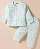 Pink Rabbit Single Jersey Knit Full Sleeves Co-ords Night Suit With Panda Print - Mint