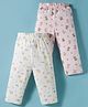 Pink Rabbit Single Jersey Knit Full Length Animal & Veggies Printed Lounge Pants Pack of 2 - Cream & Light Pink