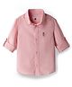 US Polo Assn Cotton Woven Full Sleeves Solid Colour Shirt - Pink