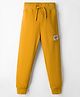 US Polo Assn Cotton Knit Full Length Solid Colour Lounge Pant - Yellow