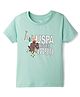 US Polo Assn Cotton Knit Half Sleeves T-Shirt with Brand Name & Logo Print - Mint
