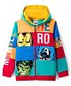 Pine Kids Marvel Terry Knit Full Sleeves Hooded Sweatjacket with Avengers Graphics - Multicolor