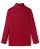 Honeyhap Premium  Cotton Elastane Knit Full Sleeves Solid Color Turtle Neck T-Shirt with Bio Finish - Rhythmic Red