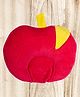 Mittenbooty mustard seed or Rai Pillow Apple Shaped in Velvet Fabric-Maroon