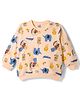 Doodle Poodle 100% Cotton Knit Full Sleeves Sweatshirt With Animal Print - Cream