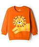 Doodle Poodle 100% Cotton Knit Full Sleeves Sweatshirt with Lion Print - Ornage
